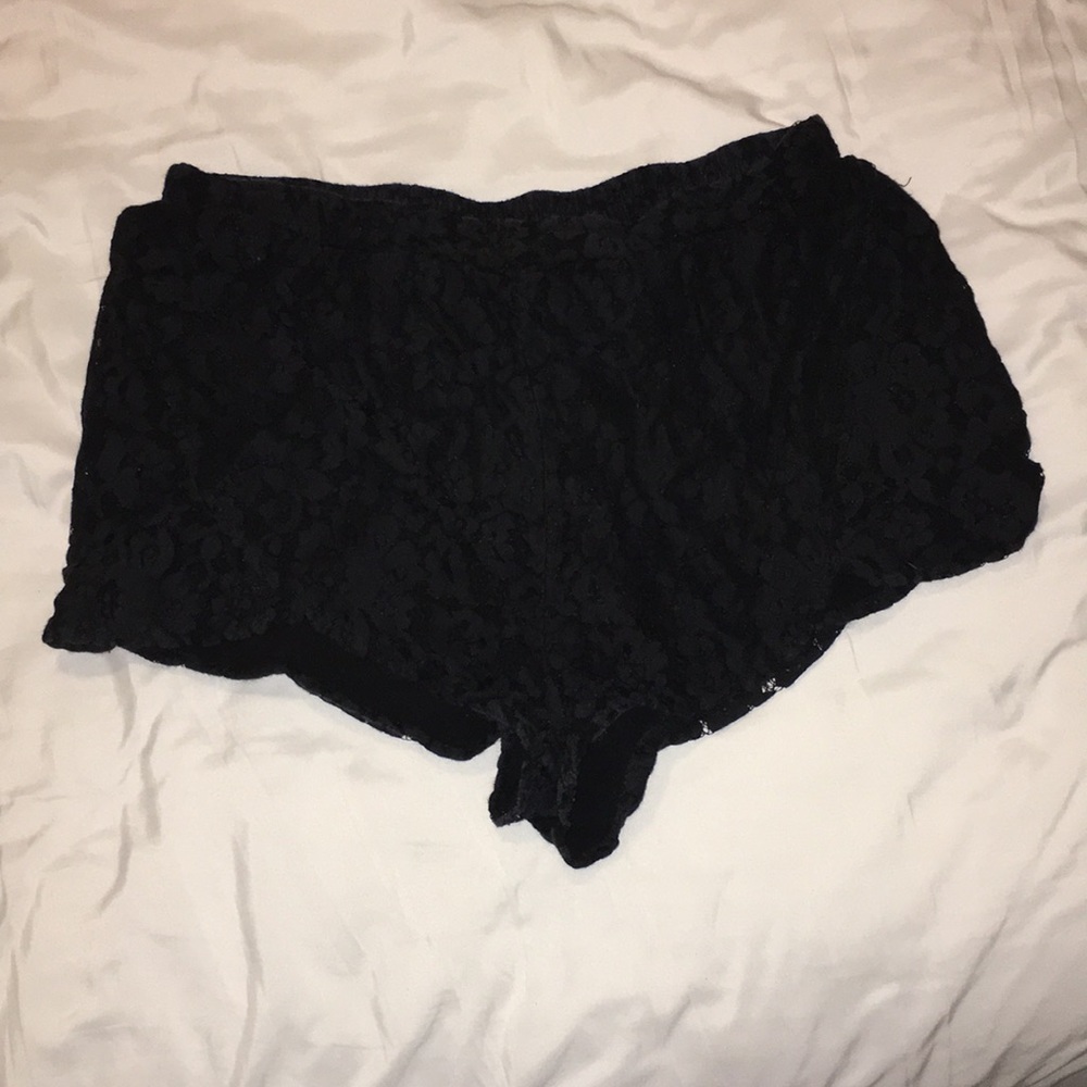 “Mink Pink” Black lace shorts
